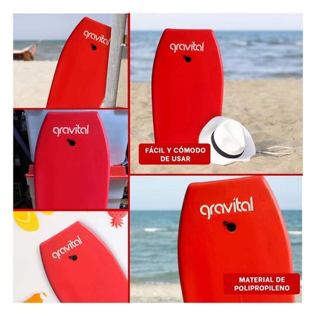 TablaSurf Deportiva Para Olas En Playa Color Rojo Con Estilo Moderno Y+Post It