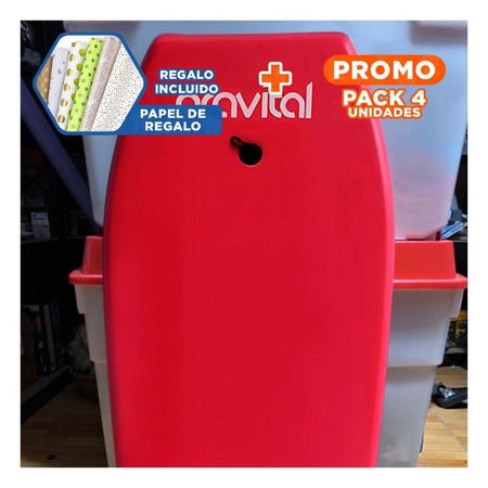 Pack4 TablaSurf Para Surf En Playa y Olas Color Rojo Con Estilo Deportivo Y+Papel Regalo