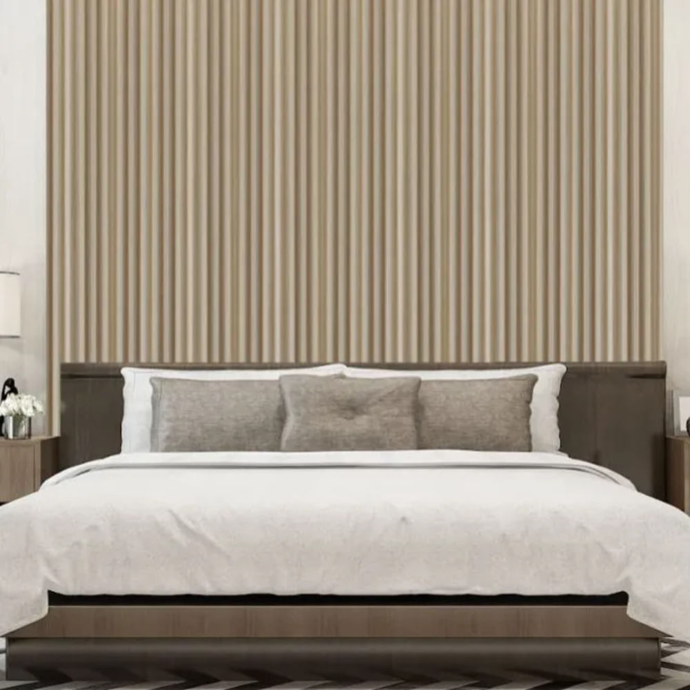 Wall Panel por Unidad para Interior Concave Grueso Color Maple Grava