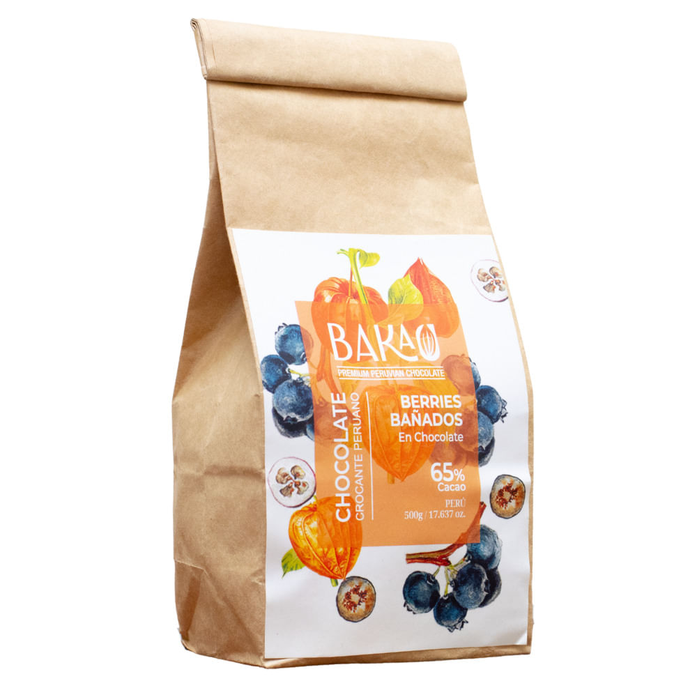 Berries Cubiertas en Chocolate 65% Cacao x 500g