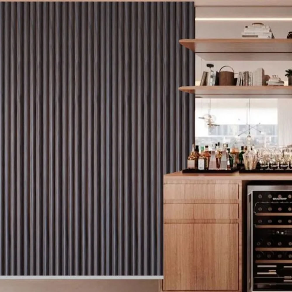 Wall Panel Por Unidad Concave color Fresno Humo 280x20cm Decorplas Nombre