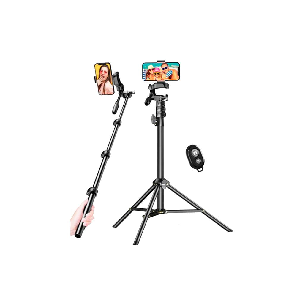 Palo Selfie + Trípode 2 en 1 Extensible 70” Rotación 360°