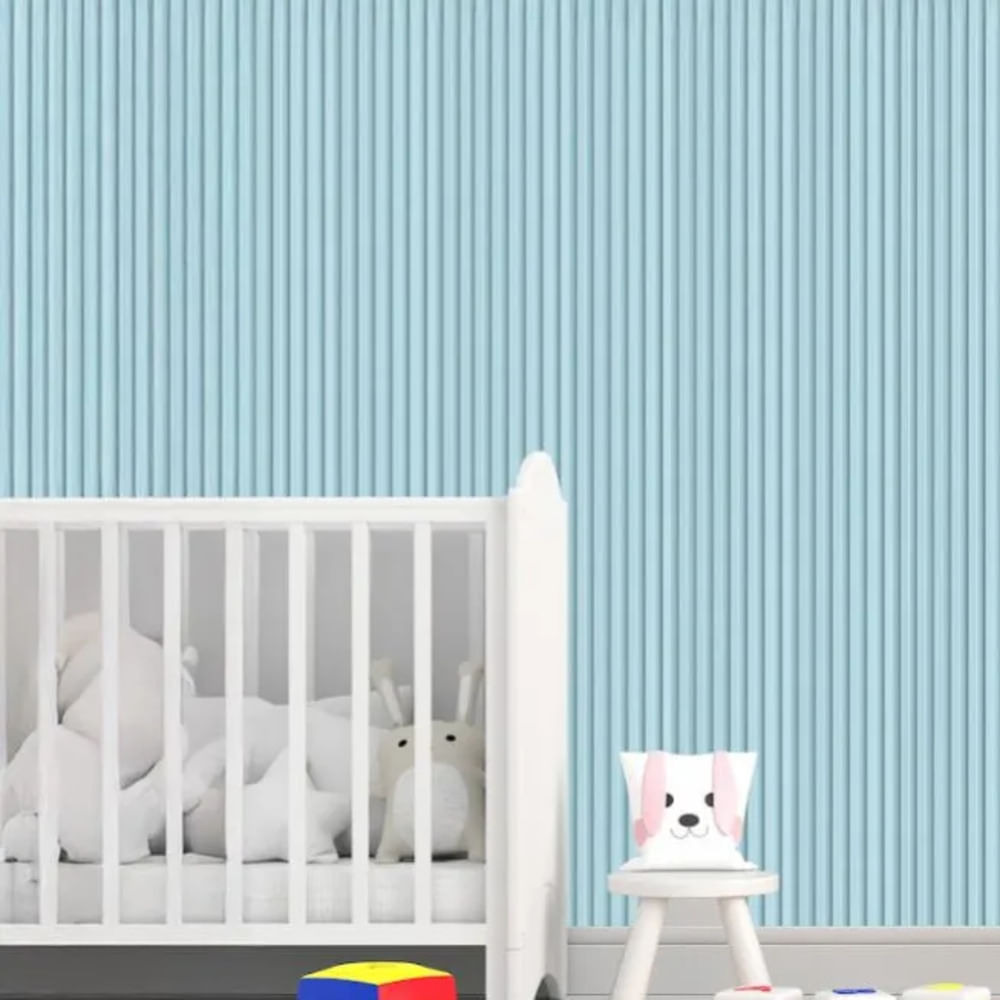 Wall Panel por Unidad para Interior Acanalado Delgado Color Azul Pastel