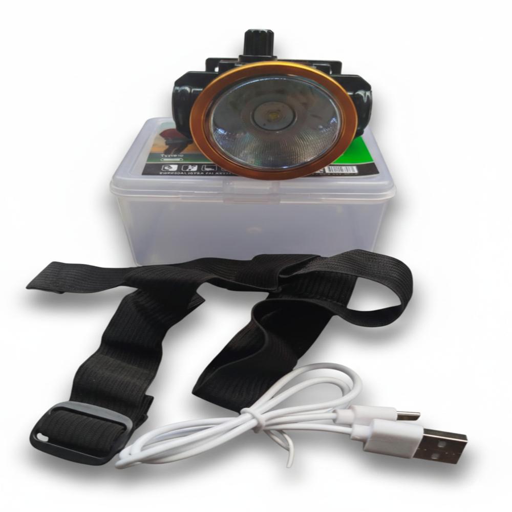 Linterna Frontal Minera Cafini 55W Recargable USB-C - Ultra Brillo