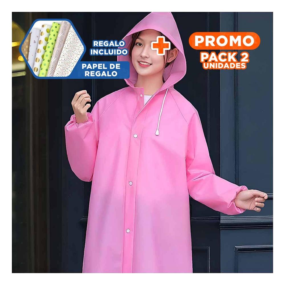 Pack2 Abrigo Impermeable para Traslados Diarios en Temporada de Lluvias Y+Papel Regalo