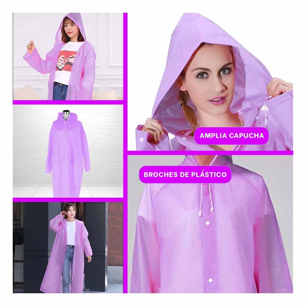 Prenda Impermeable para Actividades al Aire Libre en Tono Morado Y+Post It