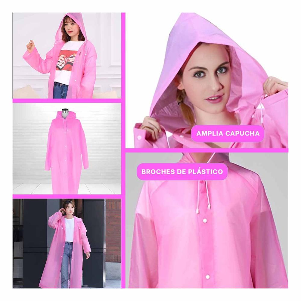Prenda Impermeable para Actividades al Aire Libre en Tono Rosado Y+Post It