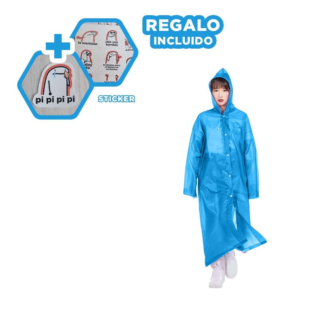 Abrigo Impermeable para Uso Diario con Ajuste Comodo y Resistente Y+Regalo Sticker