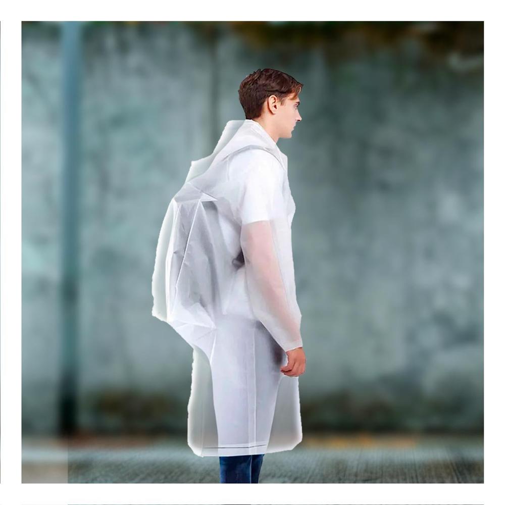 Impermeable Unisex para Lluvia con Diseno Blanco y Proteccion Completa Contra el Agua