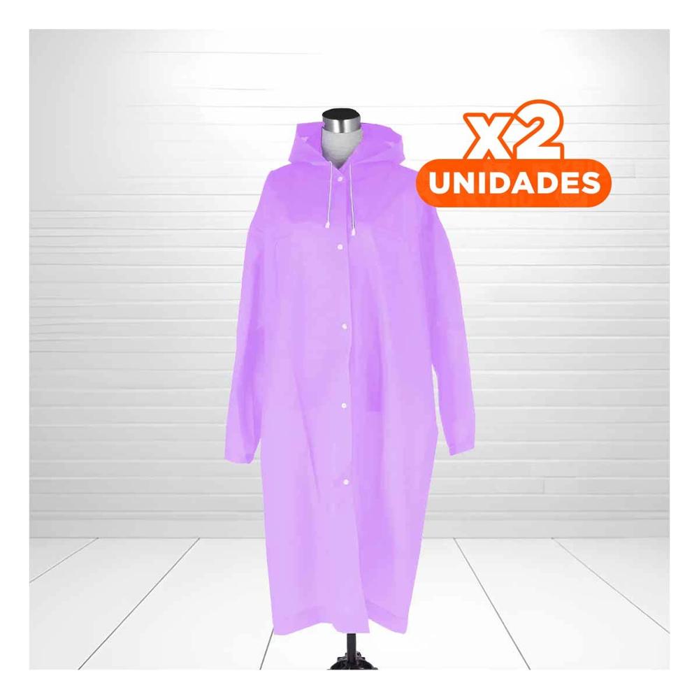 Pack2 Abrigo Impermeable Ligero para Viajes y Traslados Diarios Y+Regalo Sticker