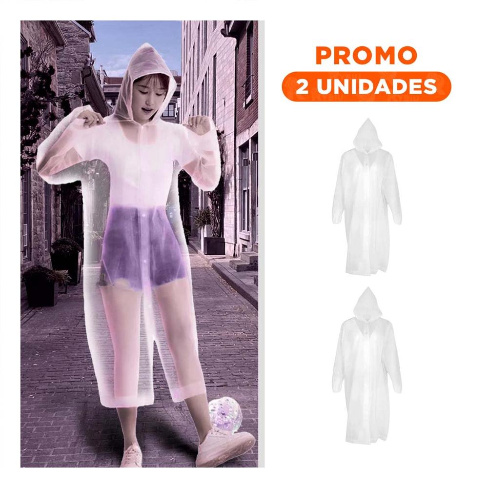 Pack2 Prenda Funcional para Lluvia con Estilo Sencillo Unisex y Versatil