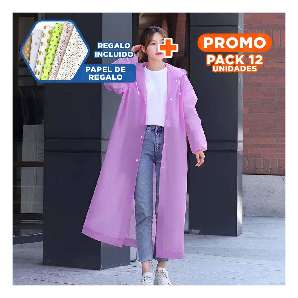 Pack12 Capa Impermeable para Uso Diario en Ciudad Y+Papel Regalo