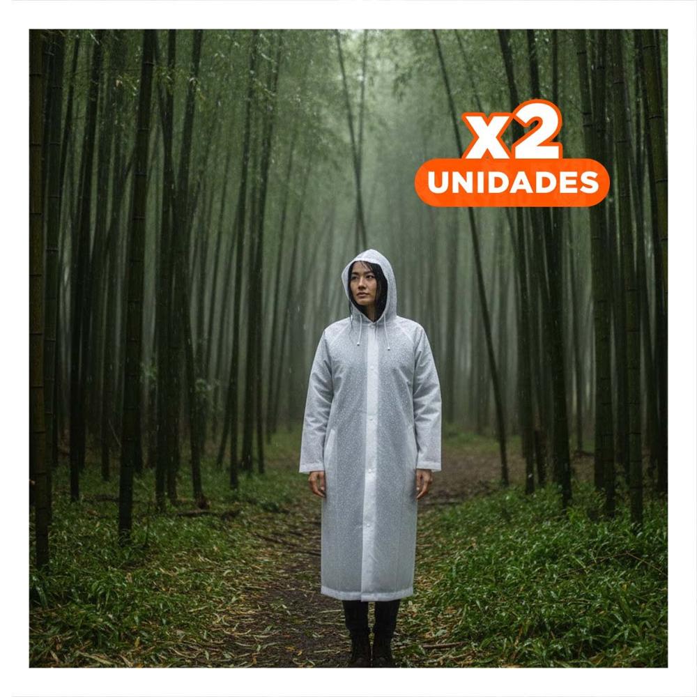 Pack2 Capa de Lluvia Unisex con Material Suave y Flexible para Mayor Comodidad Y+Regalo Sticker