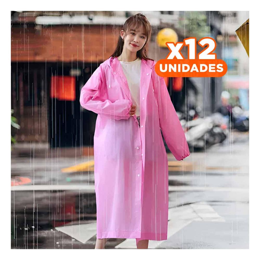 Pack12 Prenda Funcional para Lluvia con Estilo Sencillo Unisex