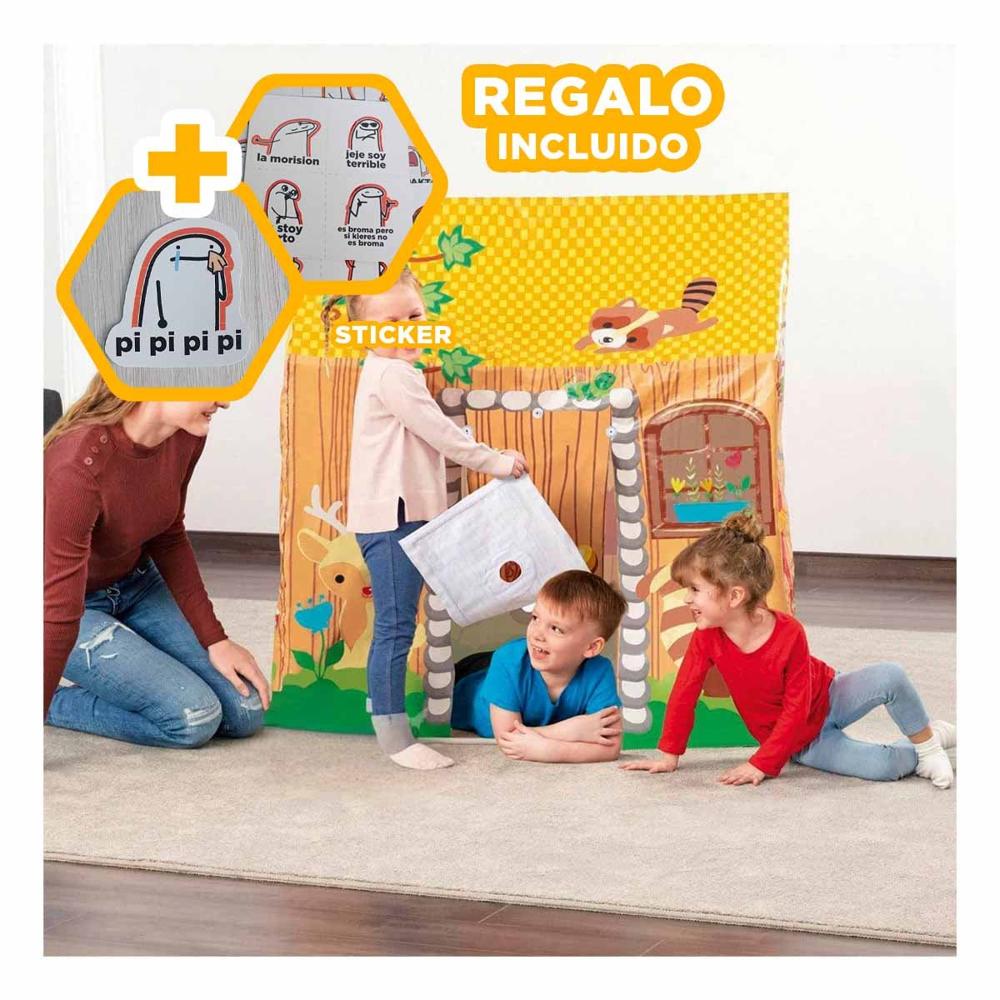 Casa de Juego Infantil con Juegos y Diversion 102 x 76 x 114cm Y+Regalo Sticker