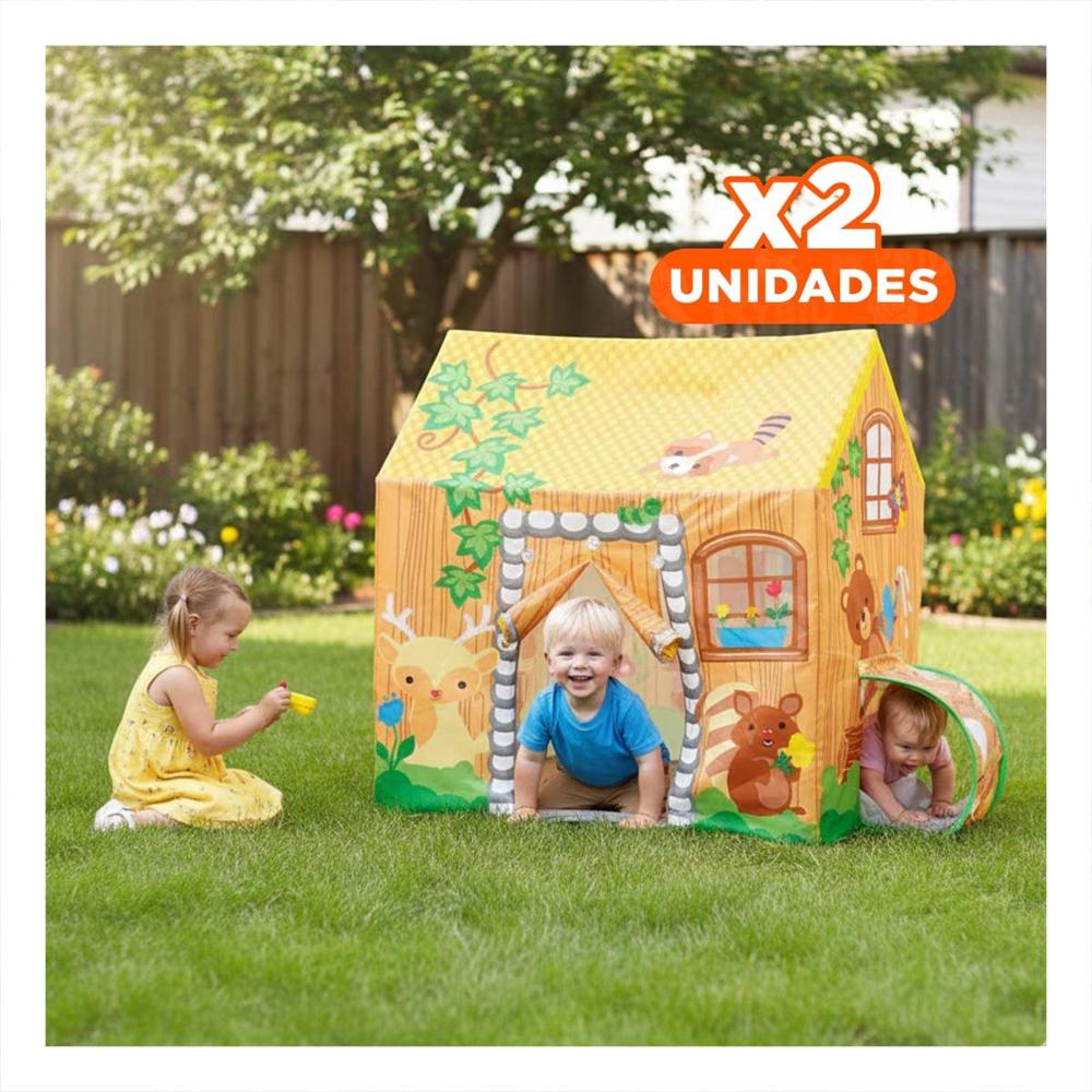 Pack2 Villa de Juego Infantil con Actividades y Diversion 102 x 76 x 114cm Y+Regalo Sticker