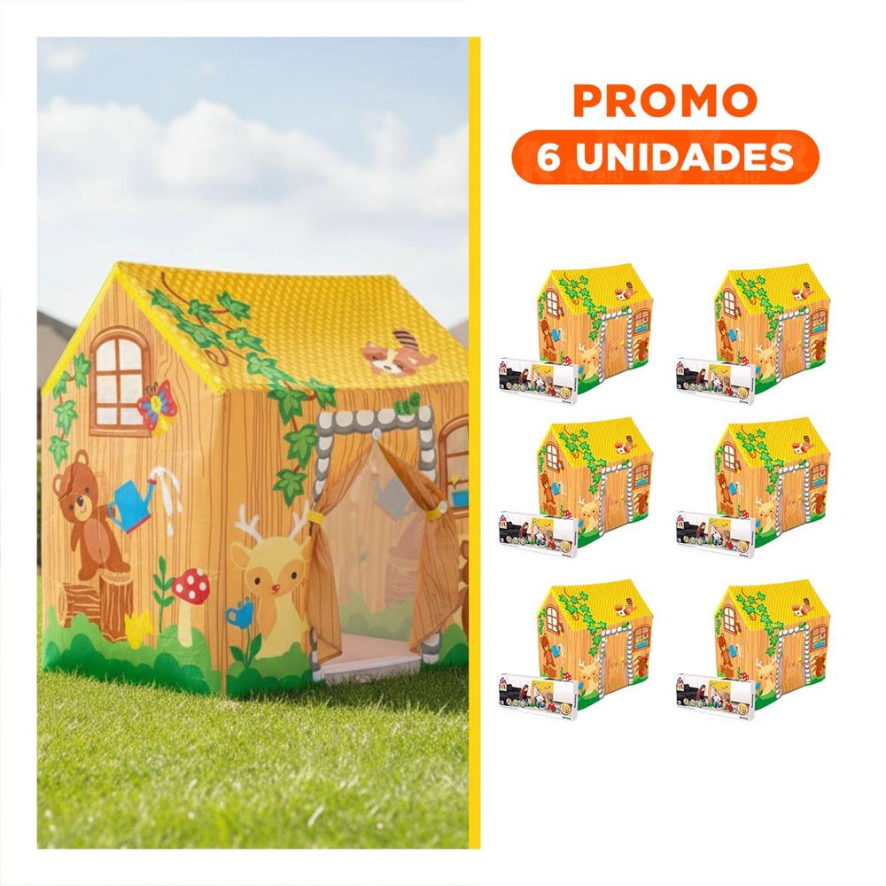 Pack6 Hogar de Juego para Ninos con Juegos y Actividades 102 x 76 x 114cm