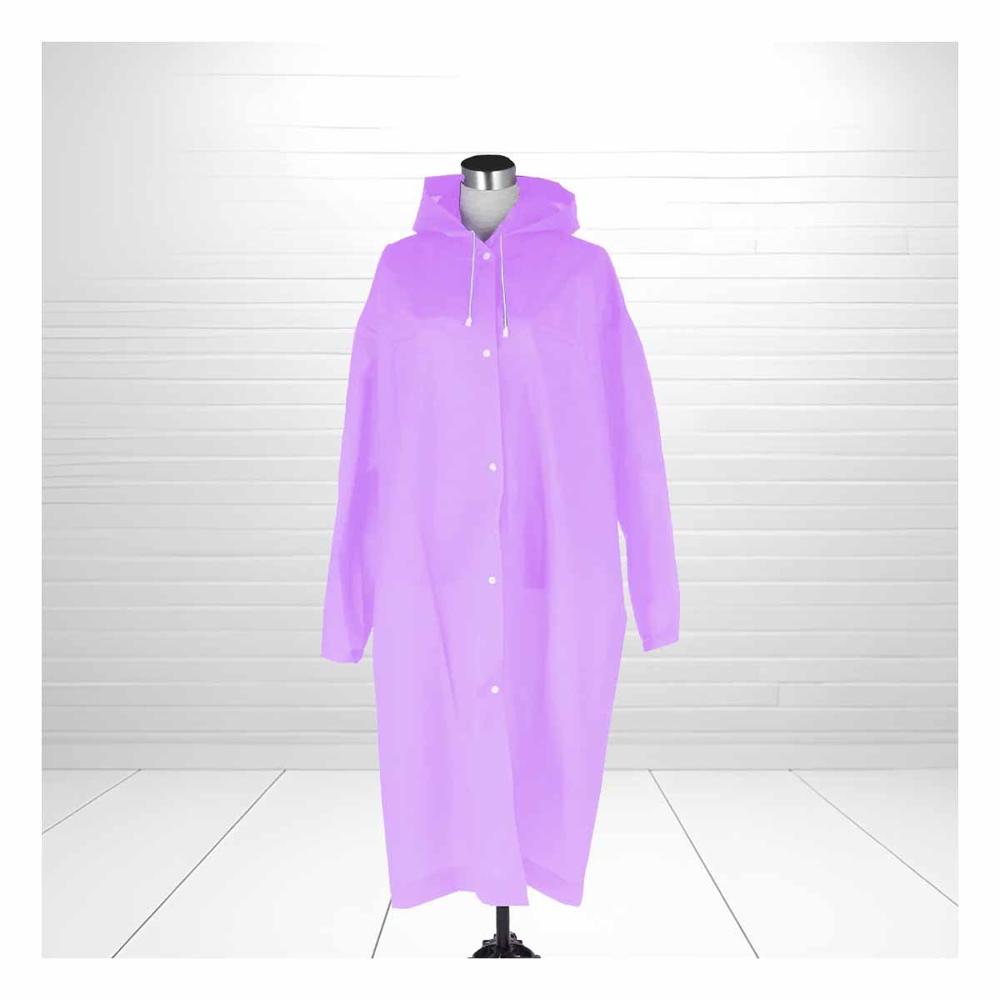 Impermeable Unisex para Lluvia con Diseno Morado y Material Ligero