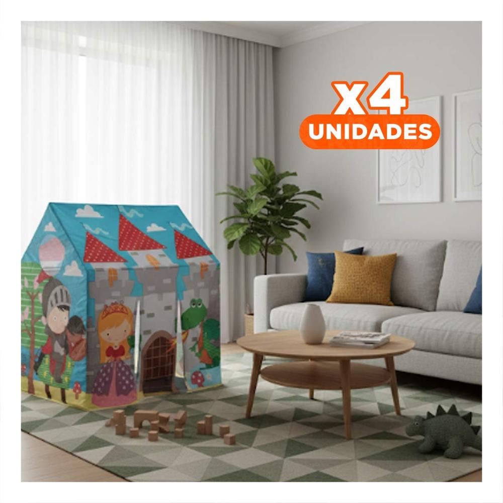 Pack4 Castillo de Juegos para Pequeños Reyes y Reinas de la Vivienda Y+Regalo Sticker