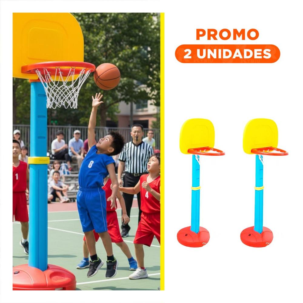 Pack2 Canasta Infantil Grande 80cmx70cmx230cm para Promover el Deporte Y+Regalo Sticker