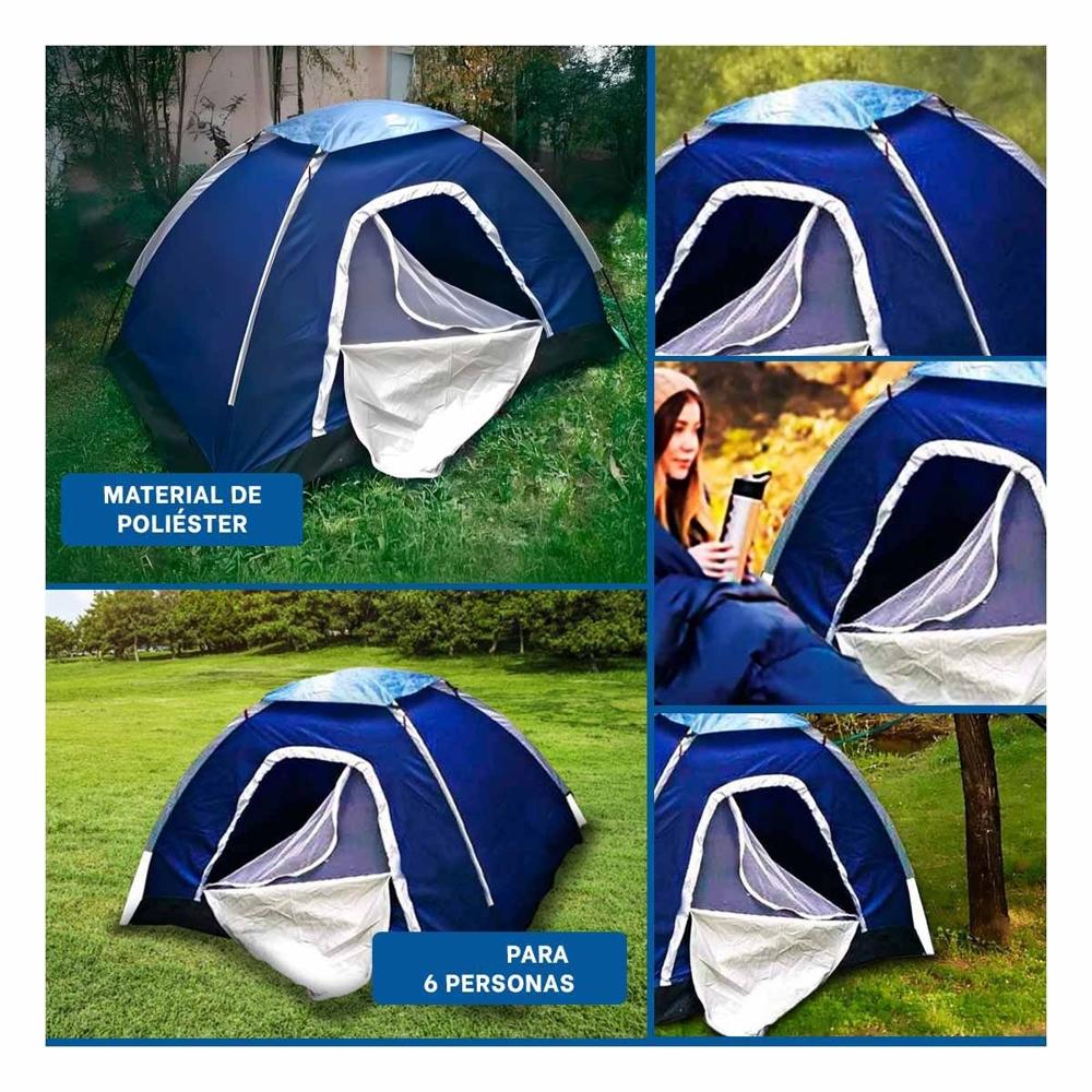 Carpa Instantanea de 6 Personas MG-06P para Camping Rapido y Seguro Y+Ligas Regalo
