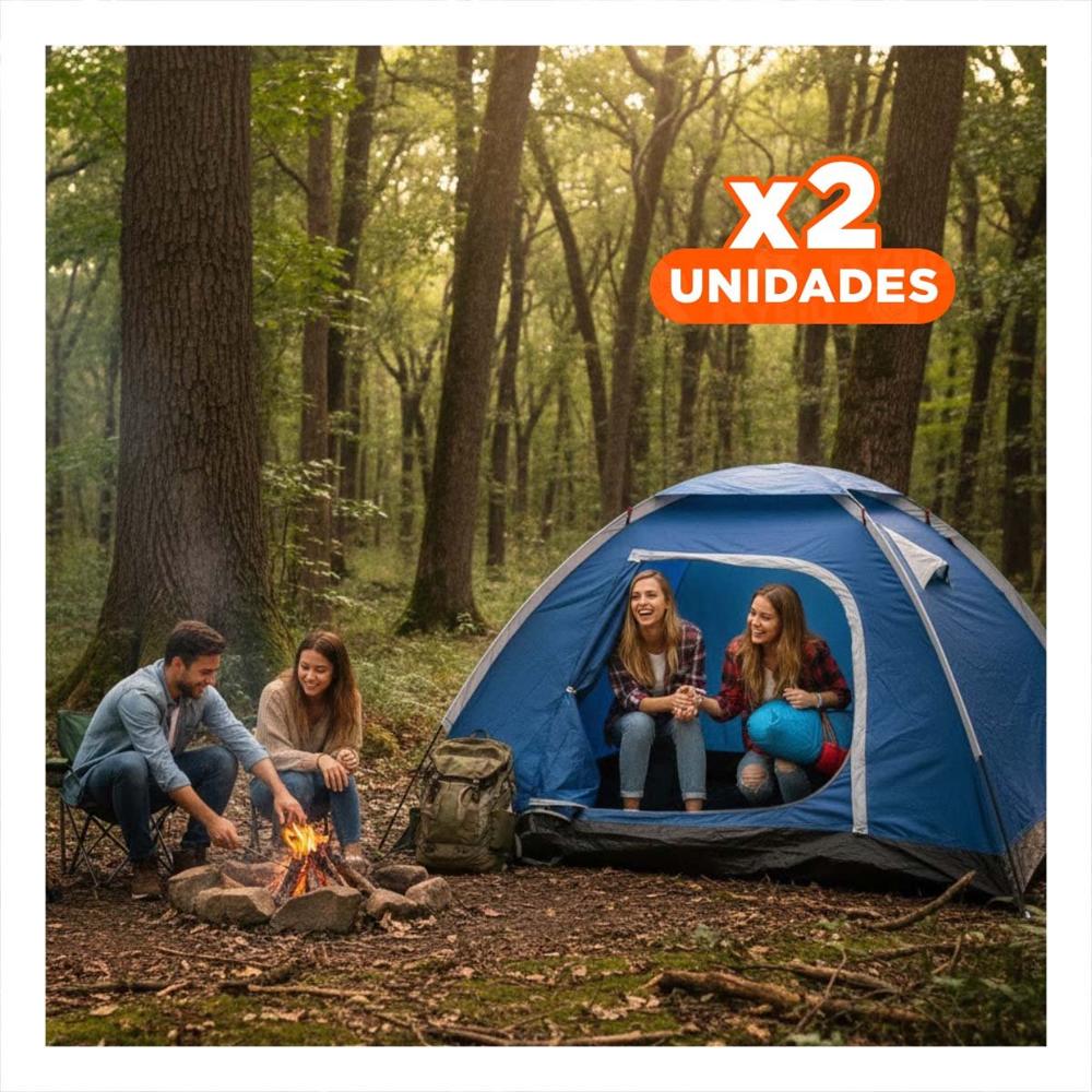 Pack2 Carpa de 4 Personas MG-04P para Camping en Aire Libre