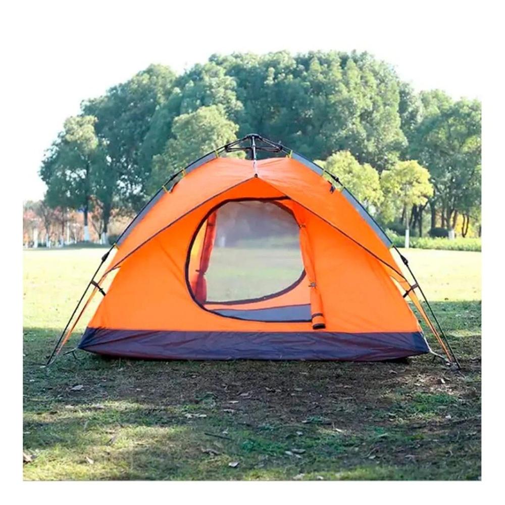 Tienda Automatica Alta Montaña 4 Personas Anaranjado para Camping Seguro