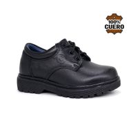 Zapatos Escolares Cuero Unisex 2028-MV26Q1N NEGRO