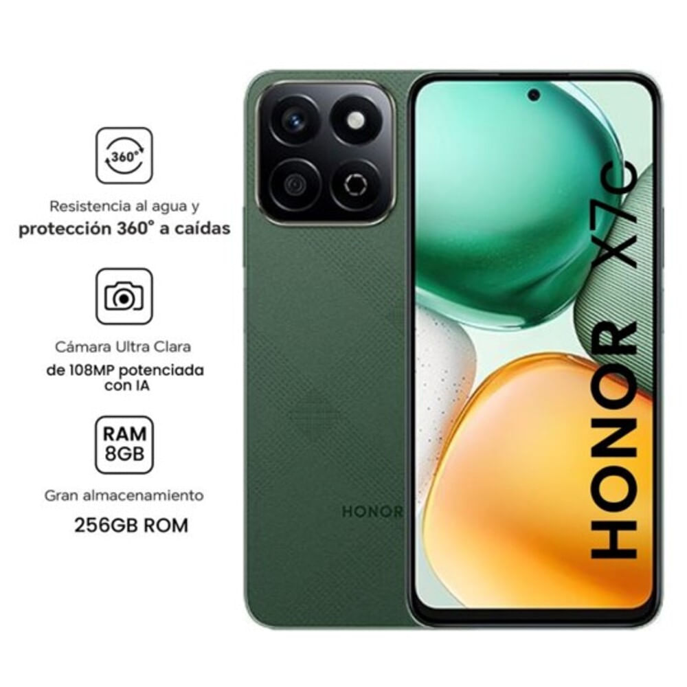 Celular Honor X7C 4G 8GB 256GB Verde