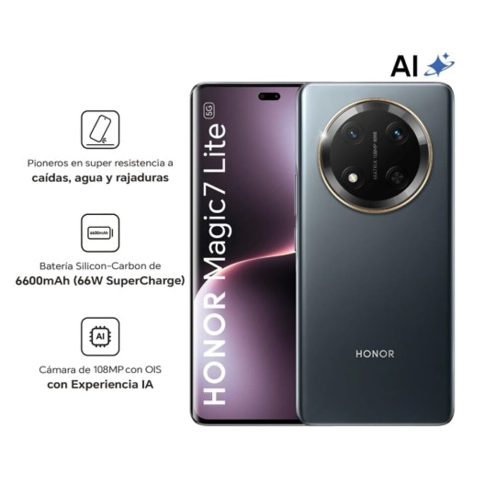 Celular Honor MAGIC 7 LITE 5G 8GB 256GB Negro