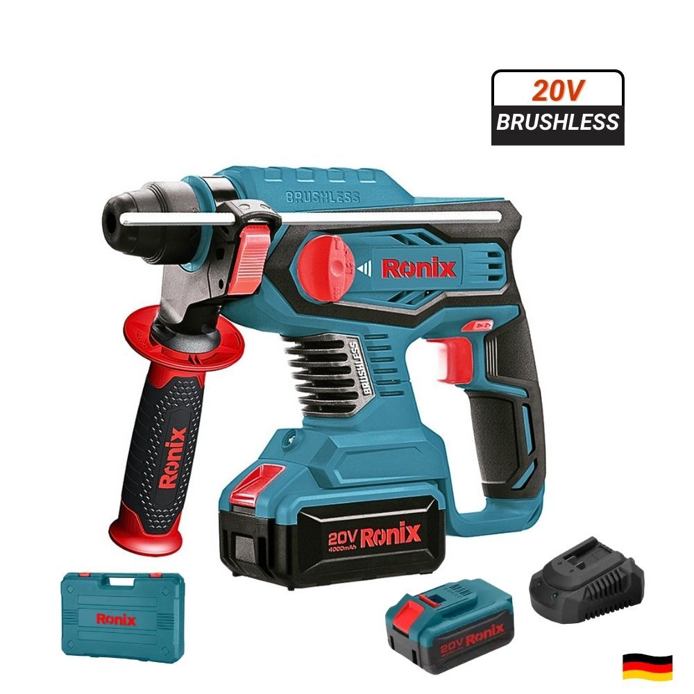 Rotomartillo Inalámbrico Profesional 20V 4Ah Brushless RONIX 8910K
