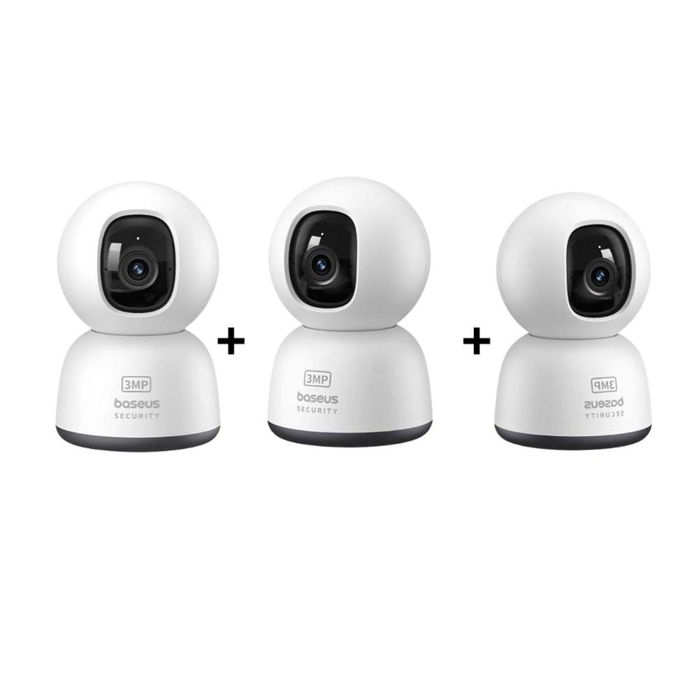 Pack 3 Cámaras de Seguridad Baseus P1 Lite Interior 2K 360° Visión Nocturna