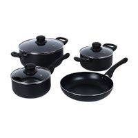 Juego de Ollas Orange Plus 7 Piezas Negra