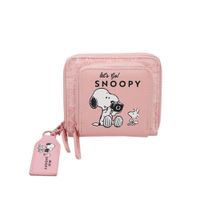 Billetera Monedero Mujer Snoopy Ecocuero Rosa
