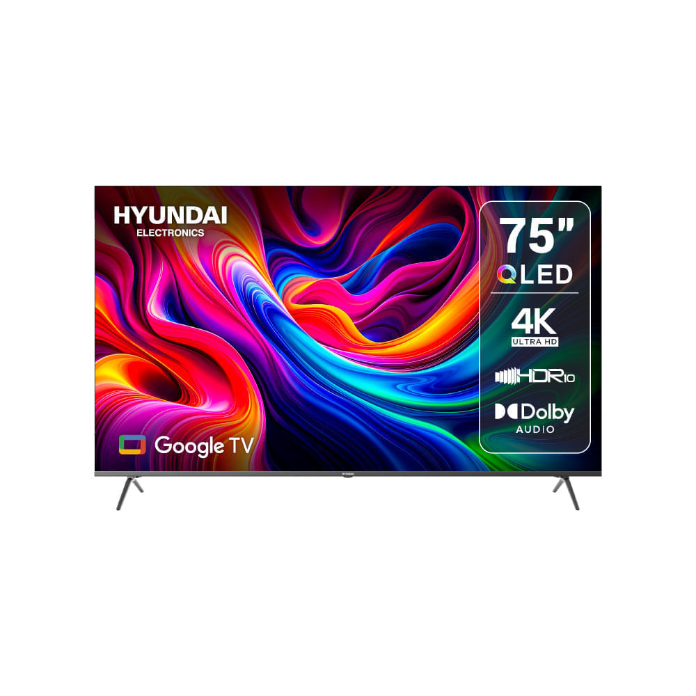 Televisor Hyundai 75"" HYLED7504QG QLED Google TV Gris