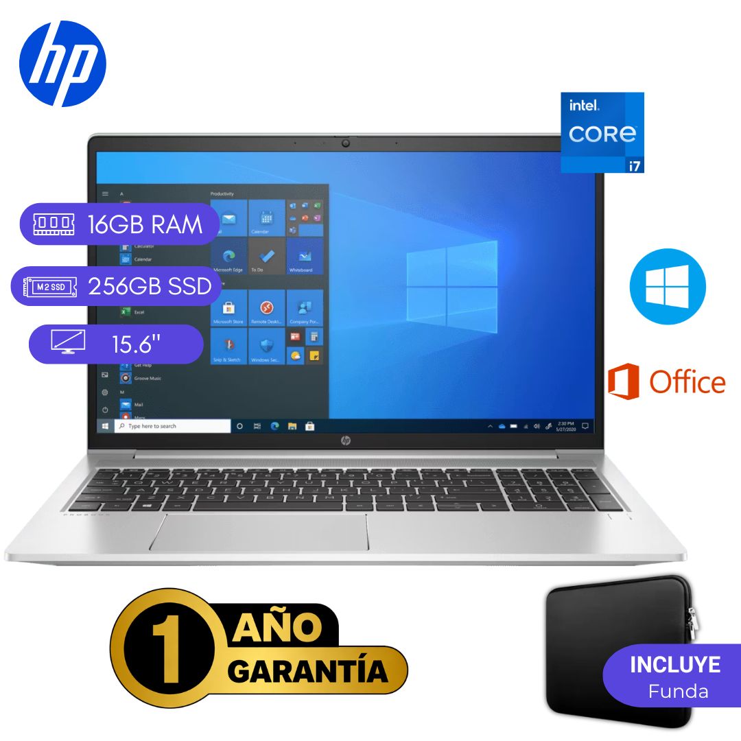 LAPTOP REACONDICIONADA HP 450 G8 CORE I7 11VA 16GB DDR4 256 M.2 PANTALLA 15.6