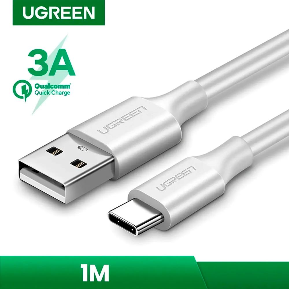 Cable Ugreen Us287 Usb A A C 1m Carga Rápida Blanco