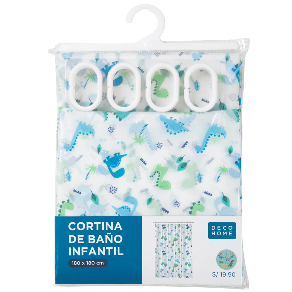 Cortinas de Baño Infatil Dinoland DECO HOME
