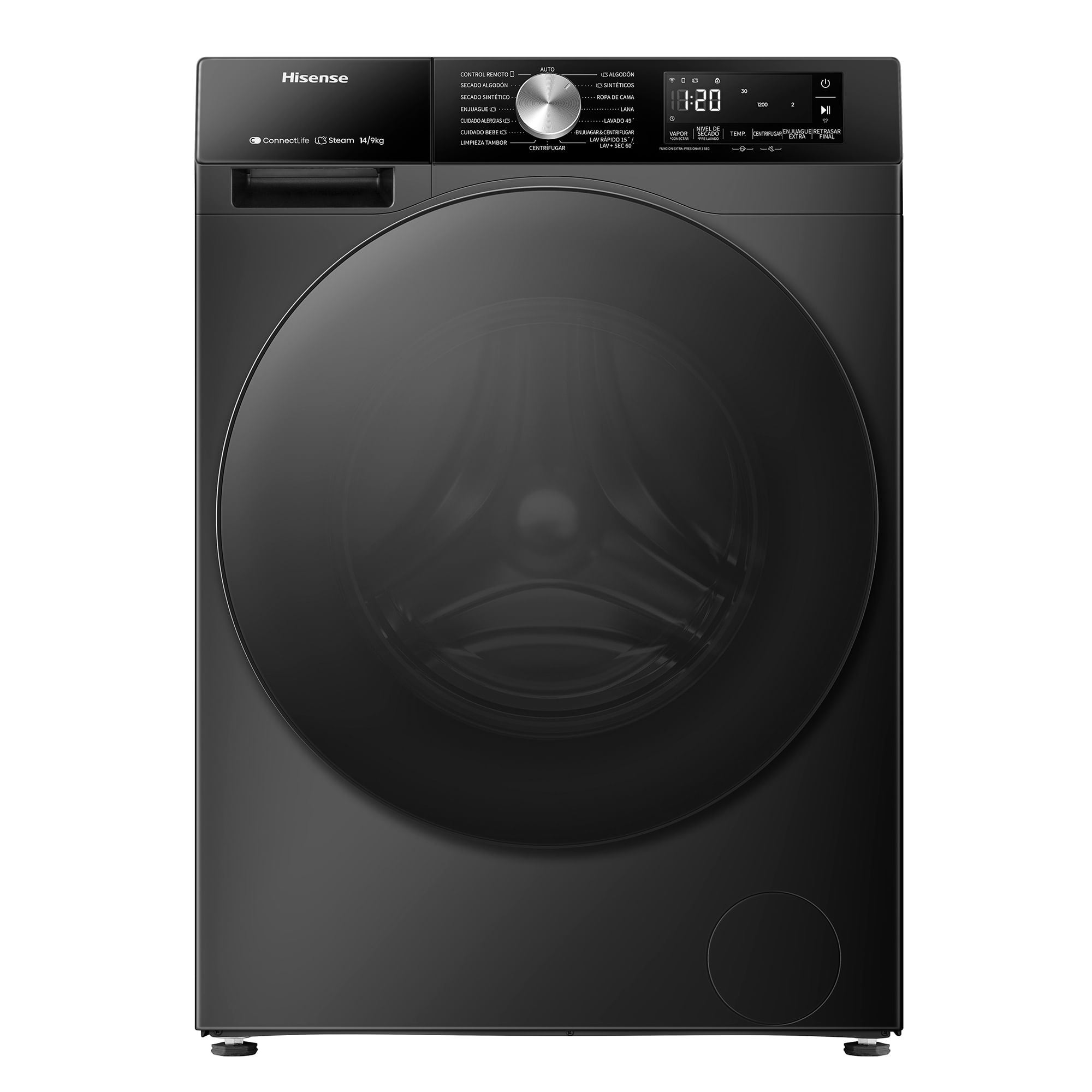 Lavaseca HISENSE Carga Frontal 14Kg/9Kg WD3S1443BB Negro