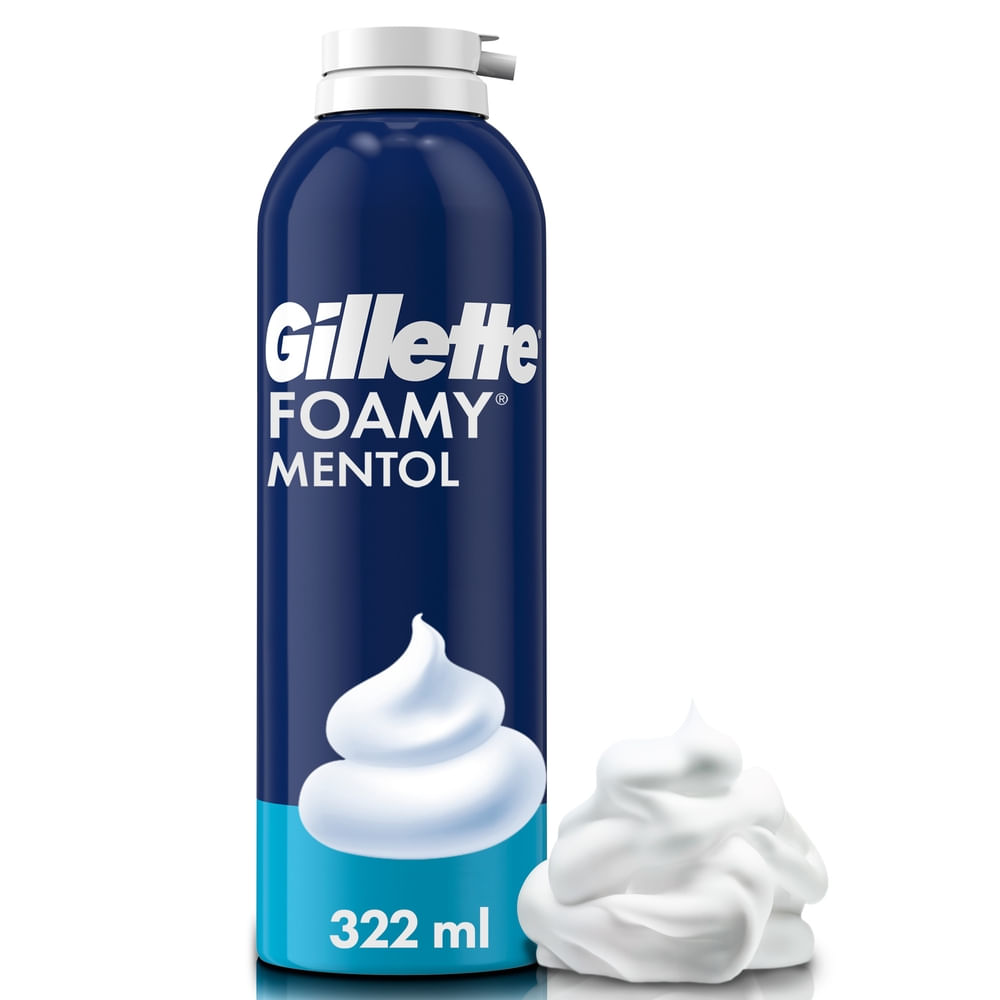Espuma de Afeitar GILLETE Foamy Mentol Frasco 312g