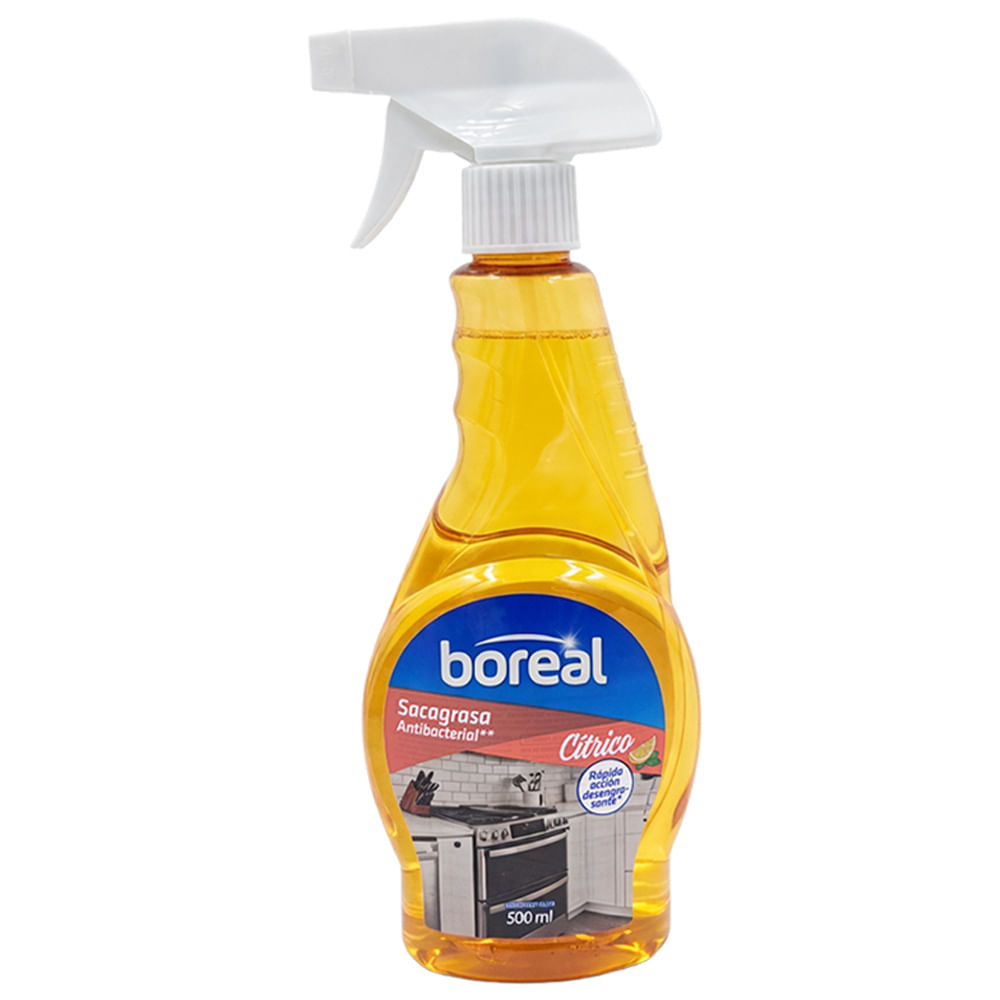 Sacagrasa Antibacterial BOREAL Cítrico Botella 500ml