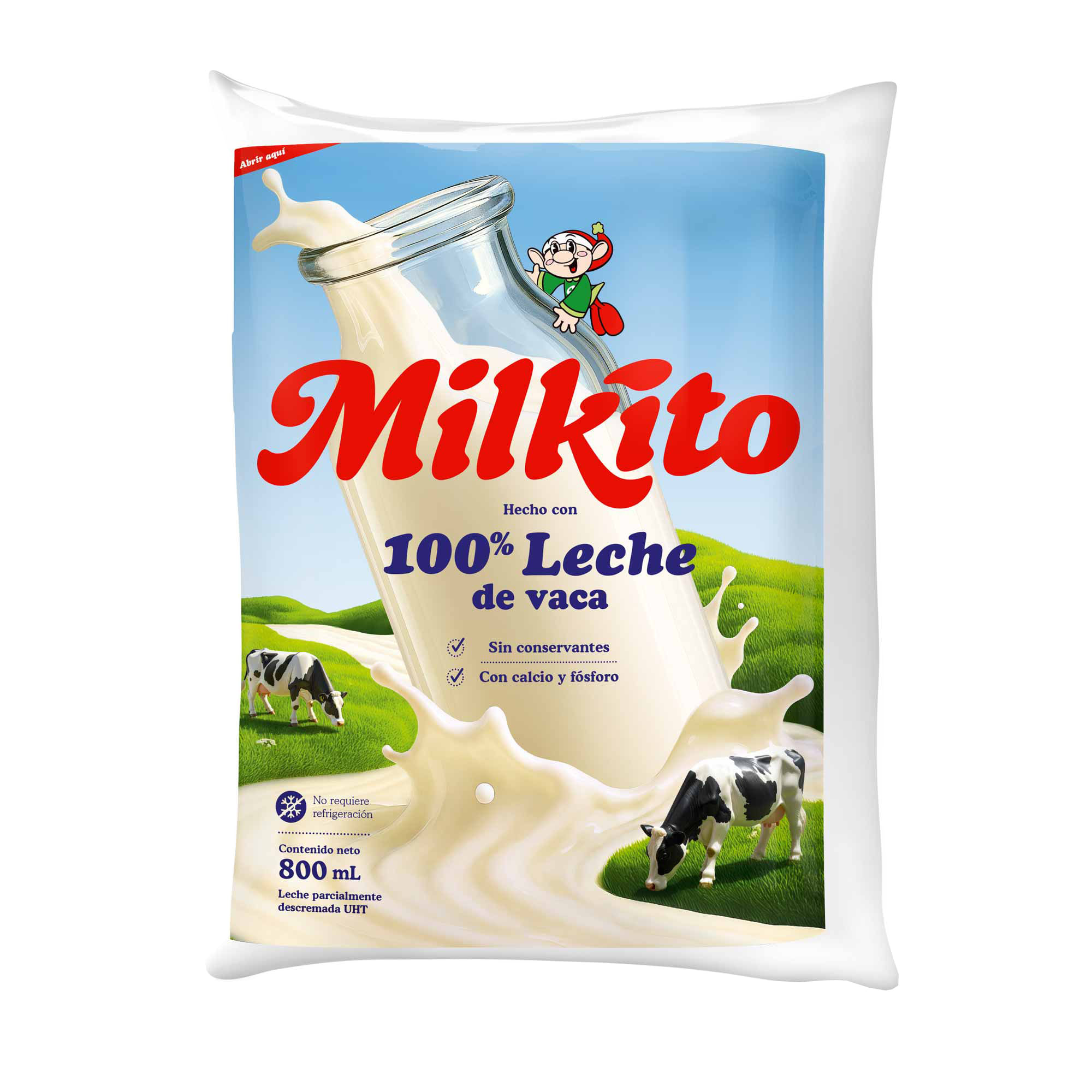 Leche UHT MILKITO Entera Bolsa 800ml