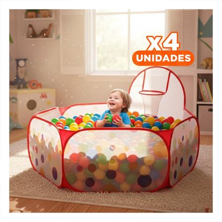 Pack4 Modulo de Pelotas para Hogar y Casa con Diseno Festivo y Area de Juego