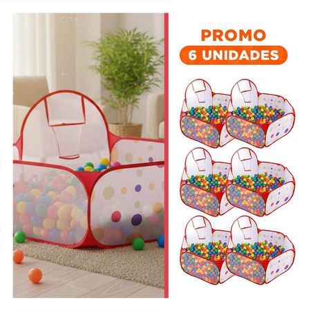 Pack6 Parque de Pelotas para Casa y Hogar con Diseno Festivo y Juego en Casa