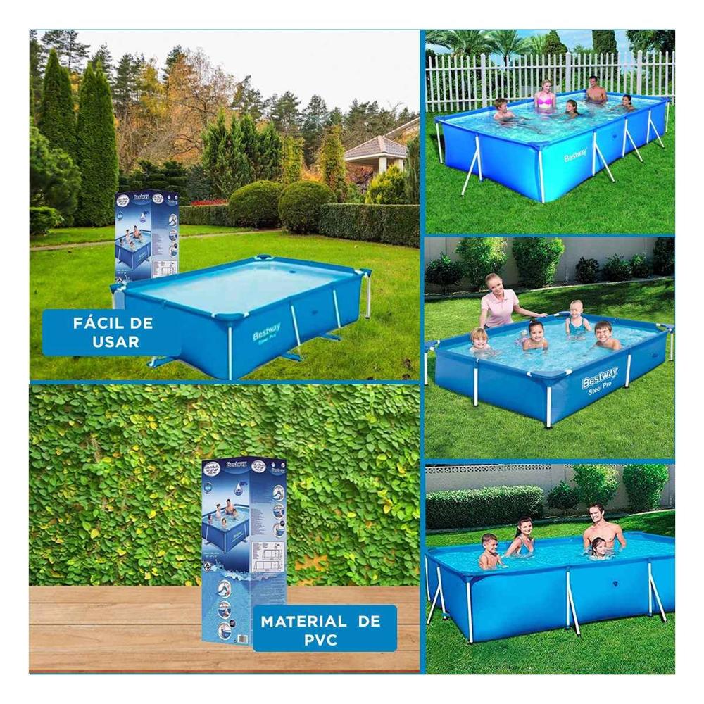 Piscina Rectangular Moderna 259x170x61cm para Exterior Comodo Y+Post It ...
