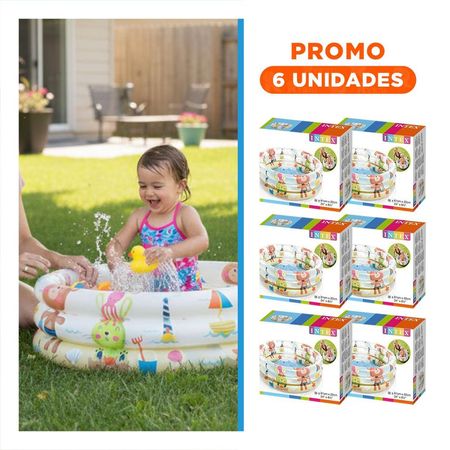 Pack6 Modulo Inflable con Ositos para Diversion Acuatica en Hogar