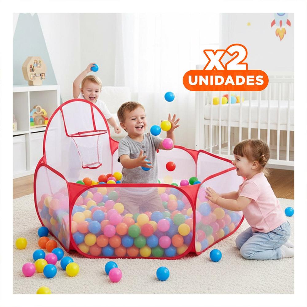 Pack2 Recinto de Pelotas para Casa y Hogar con Estilo Festivo y Diversion Y+Regalo Sticker