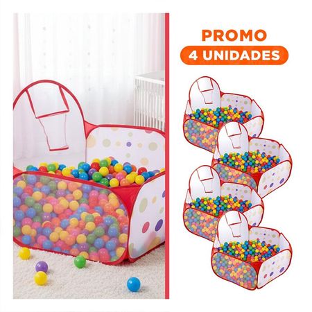 Pack4 Estacion de Pelotas para Hogar en Casa con Ambiente Festivo y Diversion Y+Regalo Sticker