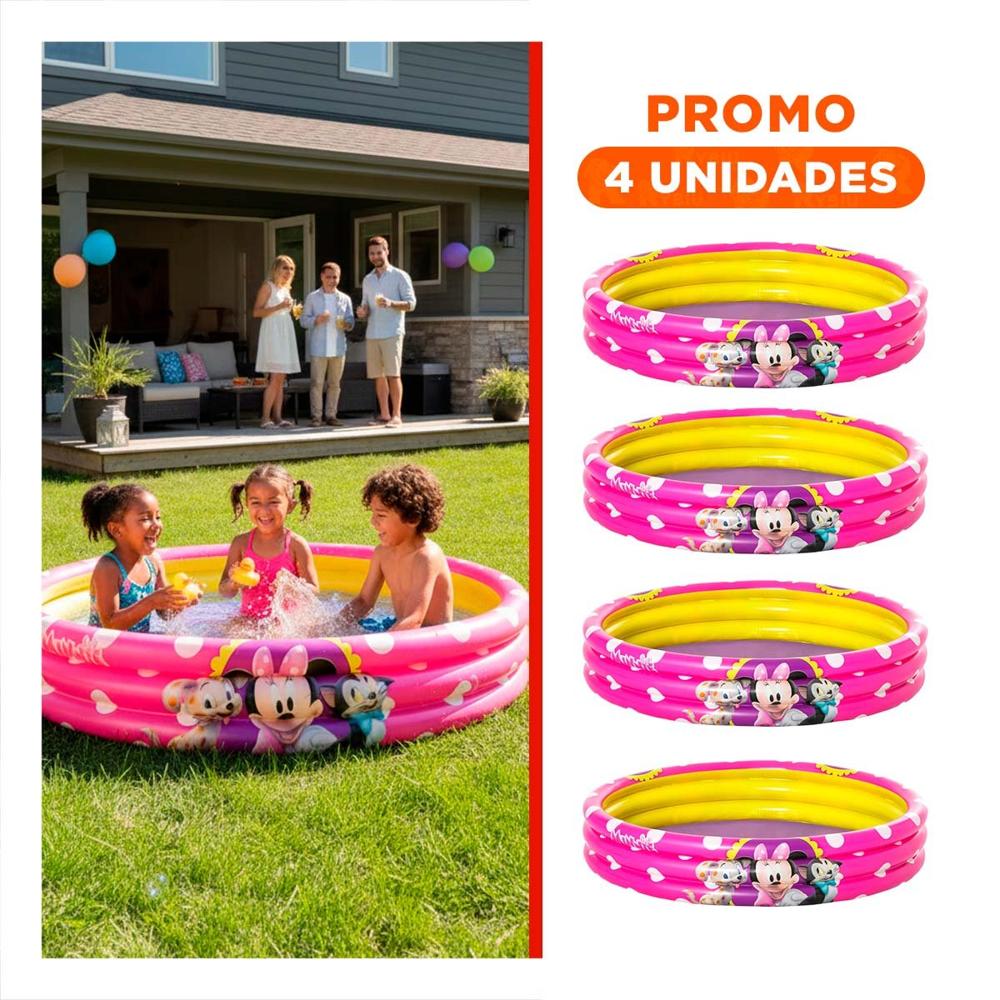 Pack4 Tina para Infante Inflable para Diversion con Agua en Casa Y+Regalo Sticker