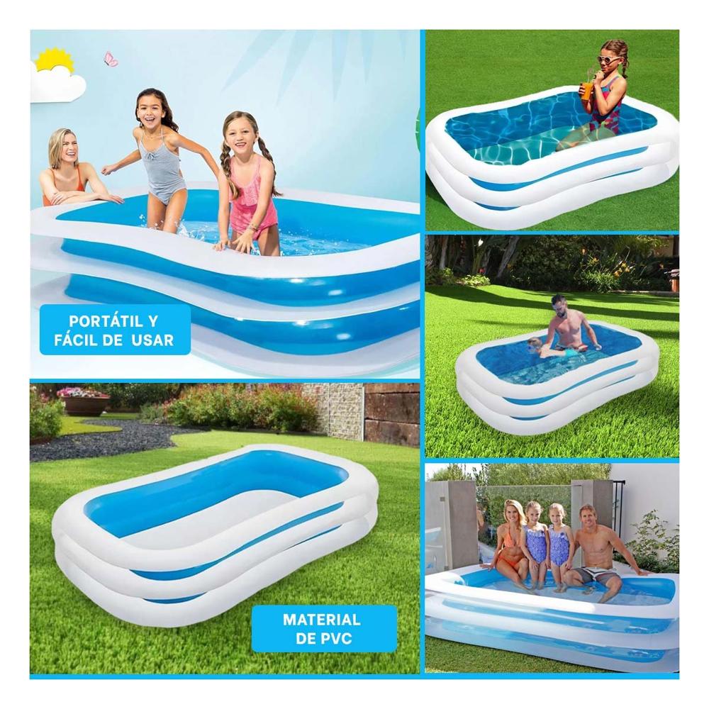 Tina Inflable Familiar para Hogar y Patio con Diseno Practico y Resistente Y+Post It